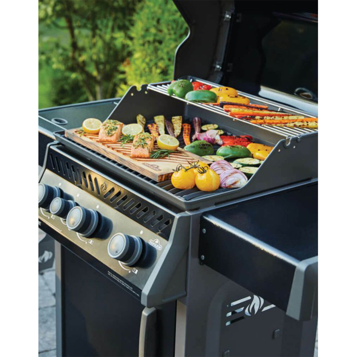 Napoleon Legend 425 Propane Gas Grill with Range Side Burner, Black
