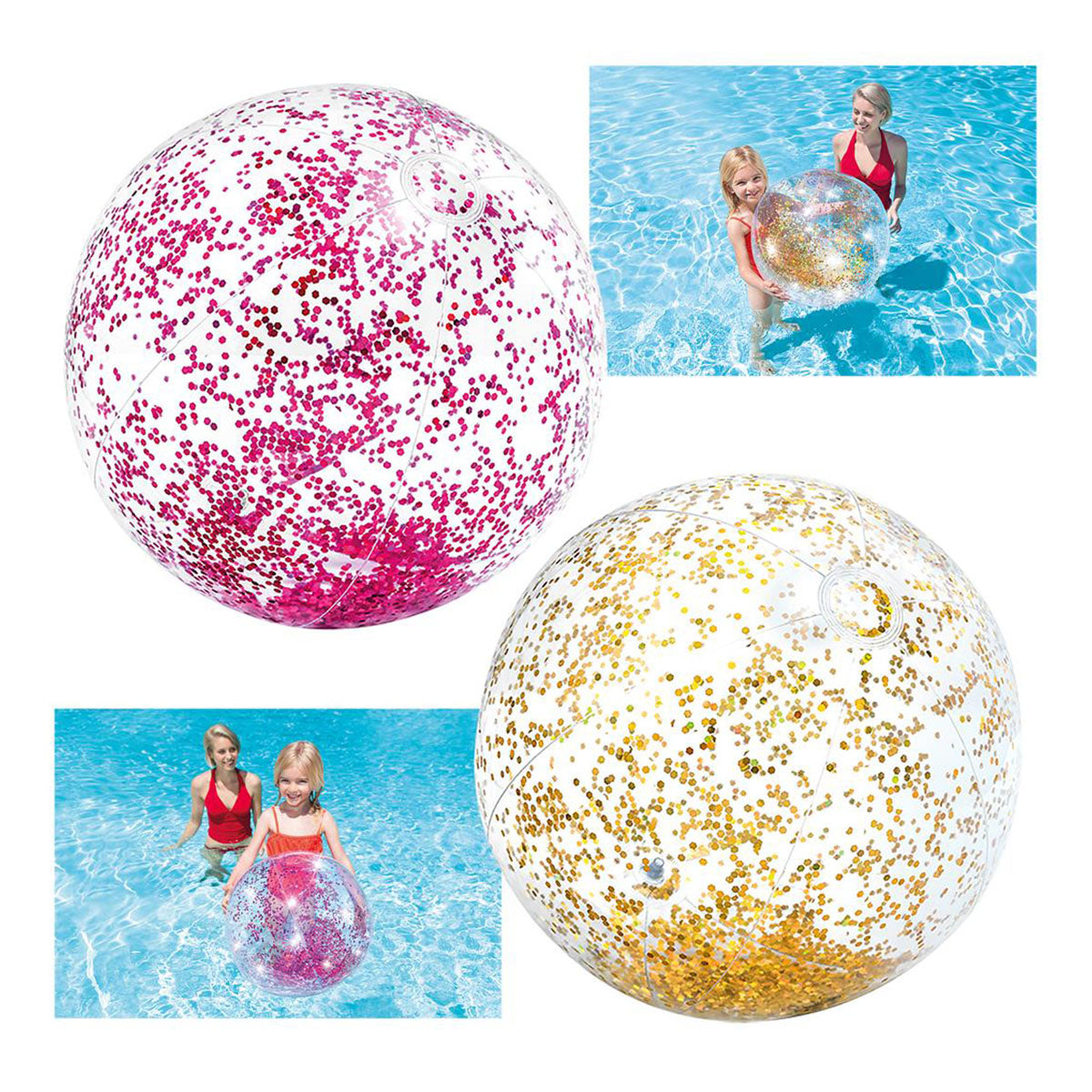 Intex Transparent Glitter Beach Balls