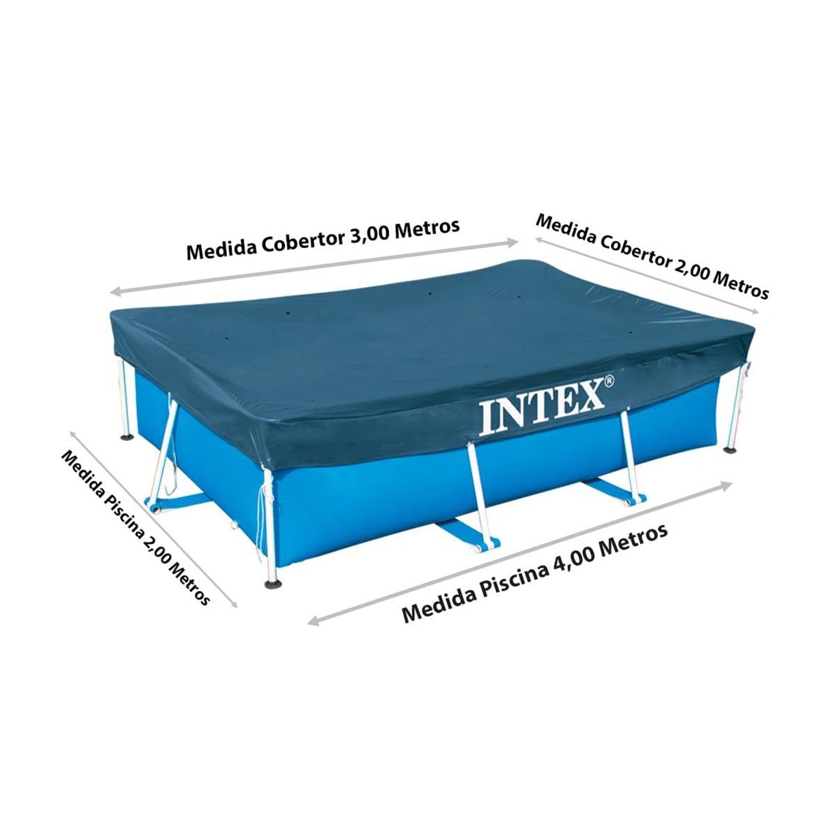 Intex Rectangular Pool Cover 28038 - 3m x 2m
