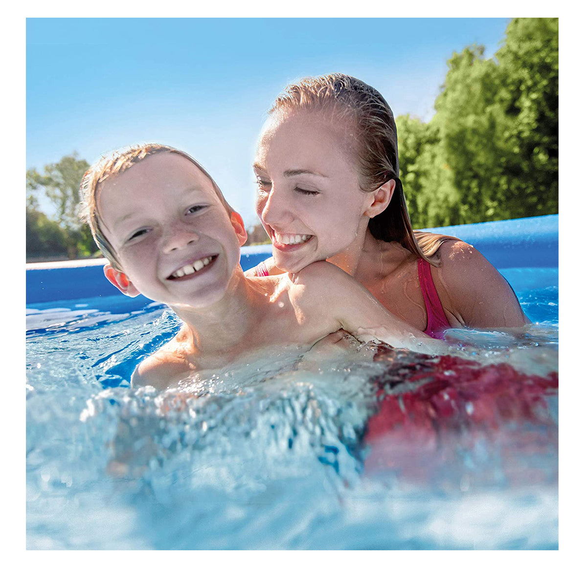 Intex Easy Set Inflatable Puncture Resistant Family Swimming Pool 28106 - 8Ft X 24 Inch