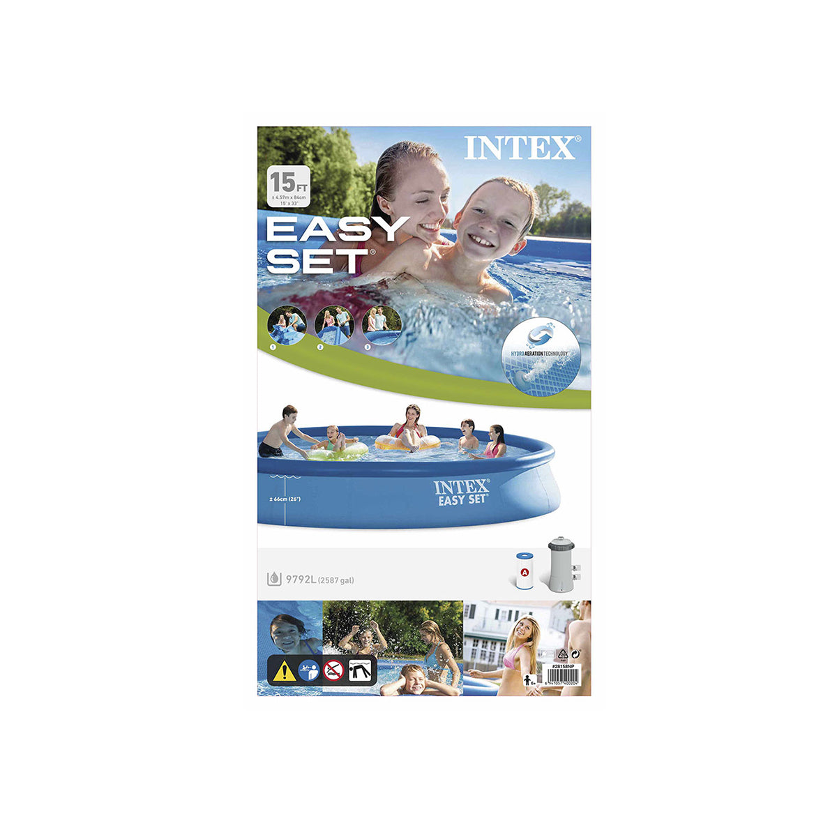 Intex Easy Set Inflatable Above Ground Round Pool 457x84cm - 28158