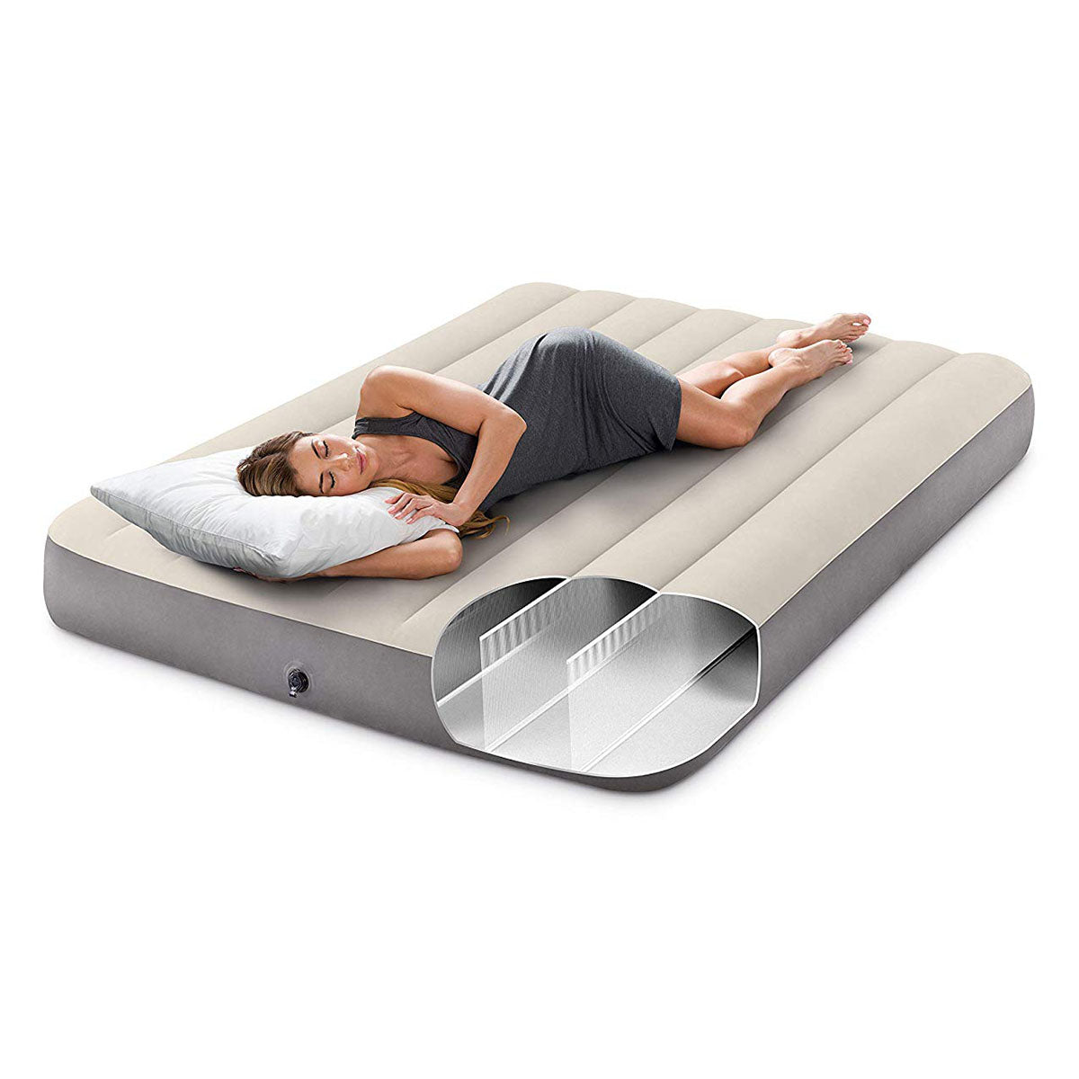 Intex Durabeam Deluxe Single High Air Bed (99X191X25)