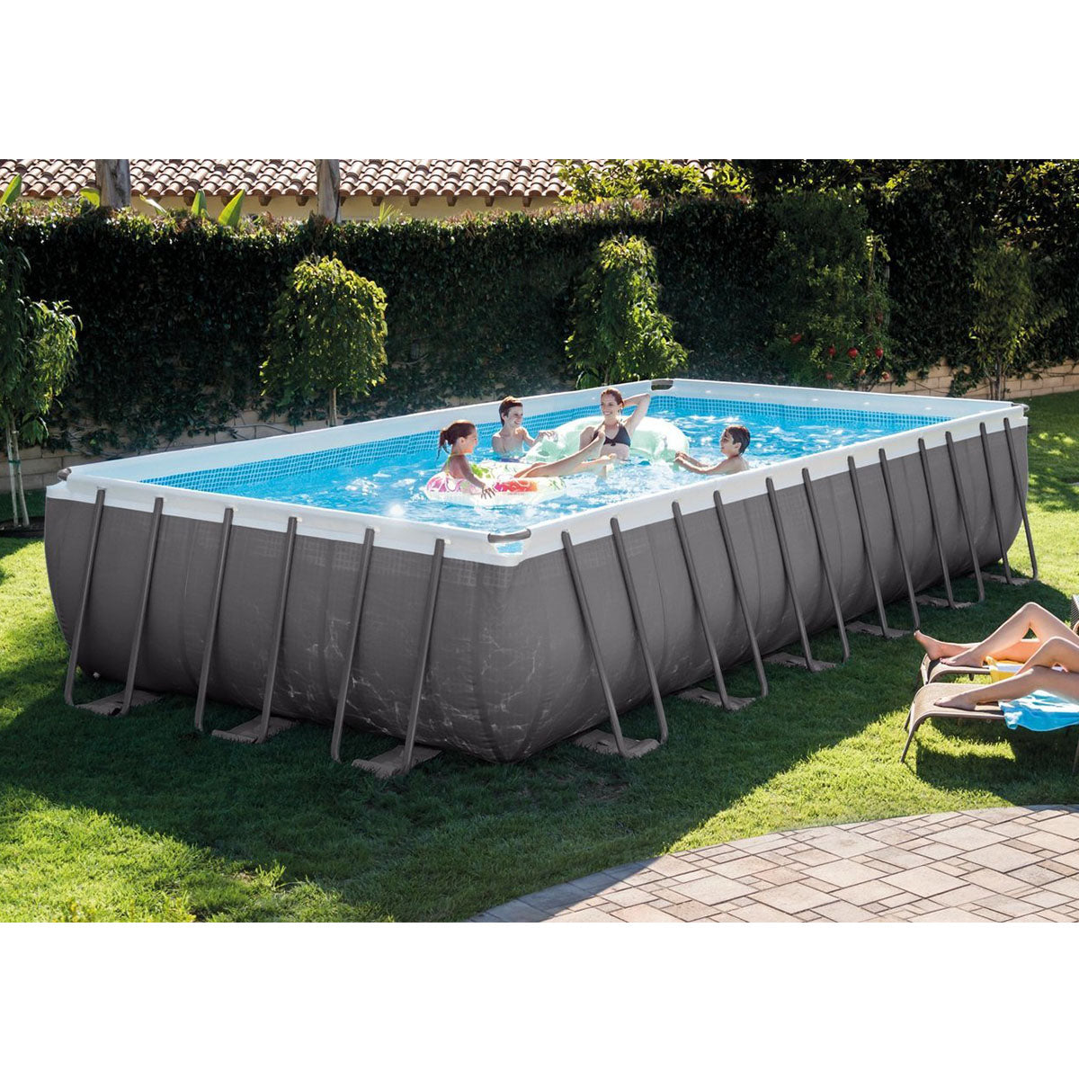 Intex Rect.Ultra Frame Pool-Sf-18Kg(24Ft)-(732X366X132)