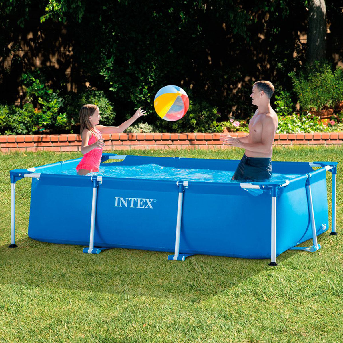 Intex Rect.Frame only Pool W/O Pump(2.2X1.5X.6)