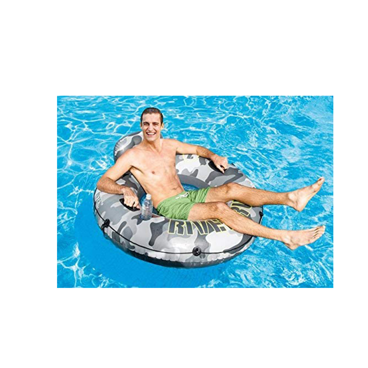 Intex Inflatable Camo River Run Swim Wheel 135CM