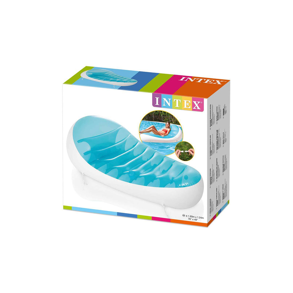 Intex Inflatable Patel Lounger Mattress with Coasters