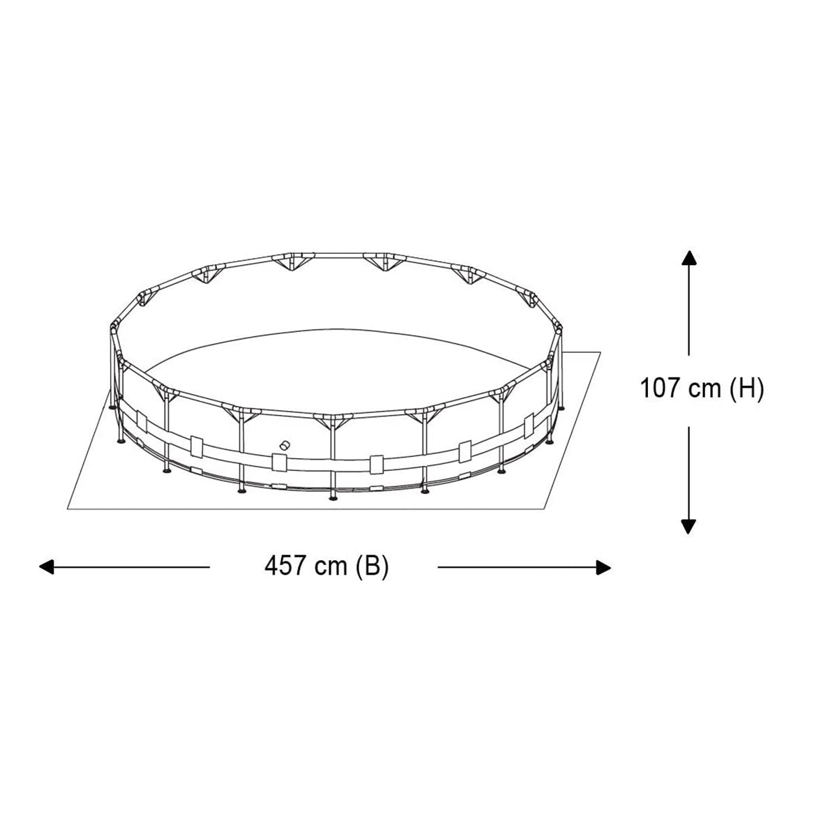 Intex Metal Frame Pool Set 457cm*107cm
