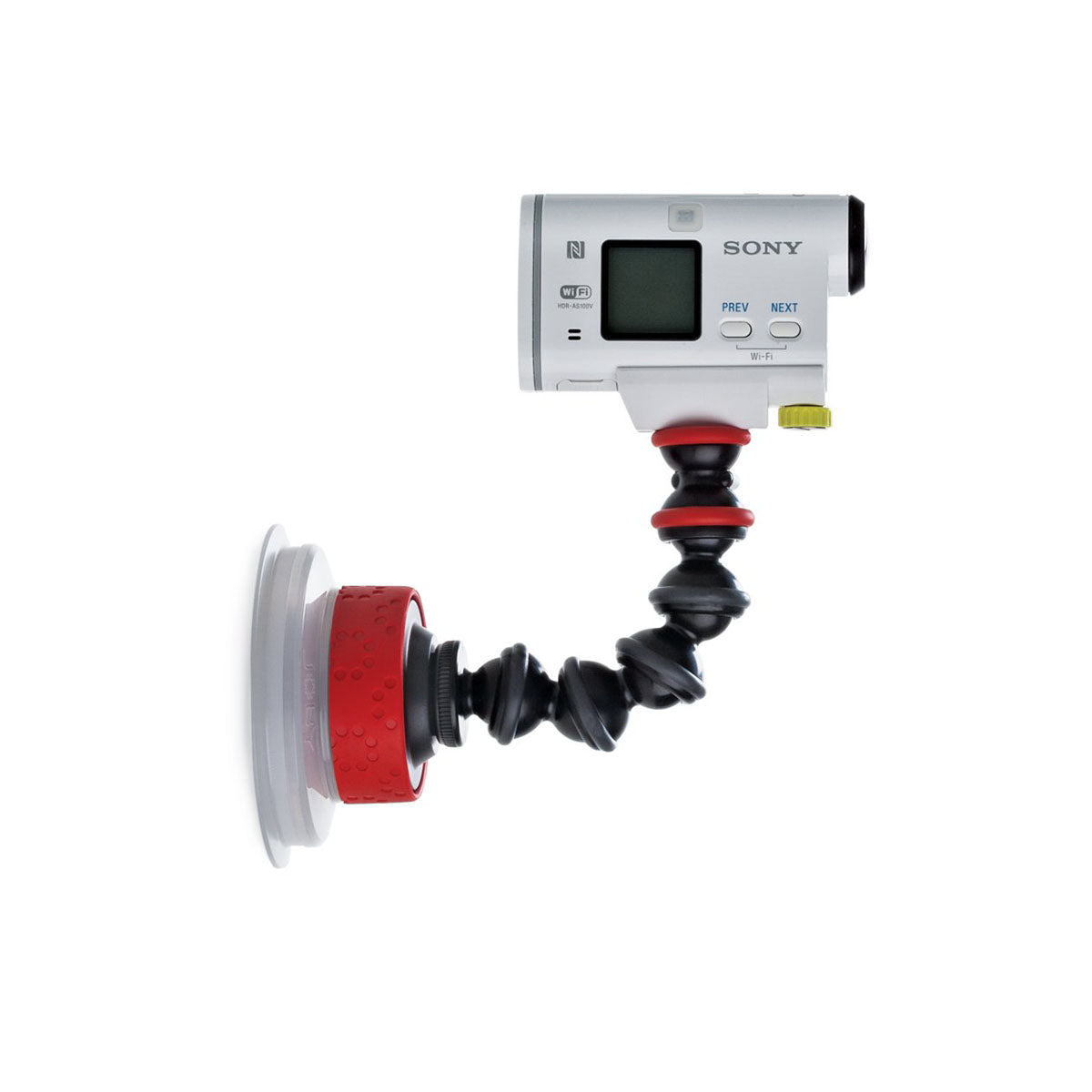 Joby Suction Cup & Gorillapod Arm (Black/Red)