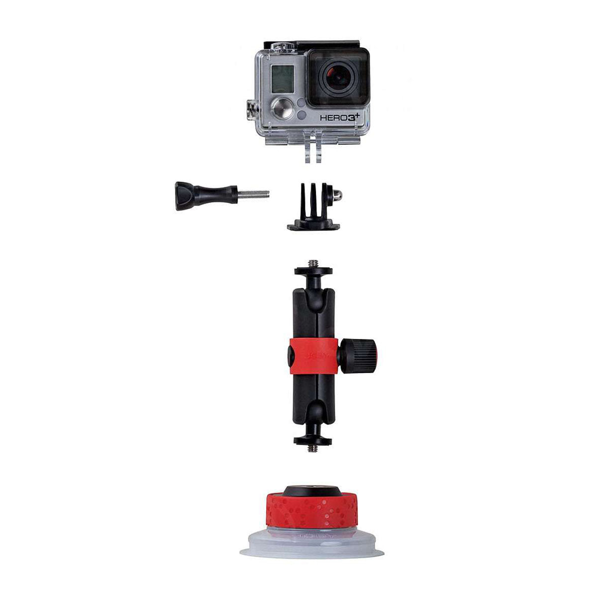 Joby Suction Cup & Locking Arm (Black/Red)