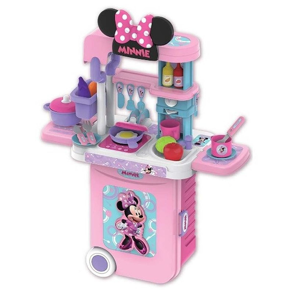 JAKKS MINNIE-MOUSE-KITCHEN-TROLLEY-CASE-3IN1