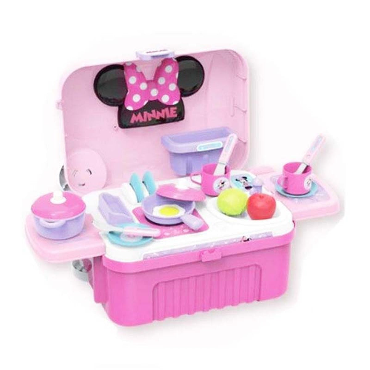 JAKKS MINNIE-MOUSE-KITCHEN-TROLLEY-CASE-3IN1