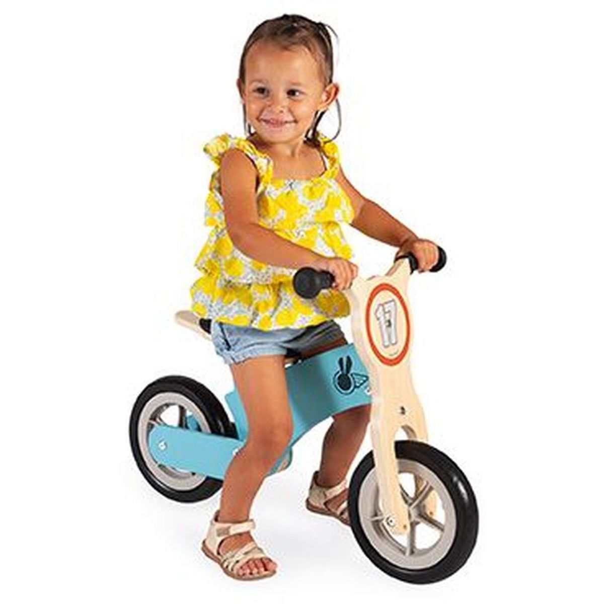 Jurato Janod - Wooden Bikloon Little Racer Balance Bike - Blue