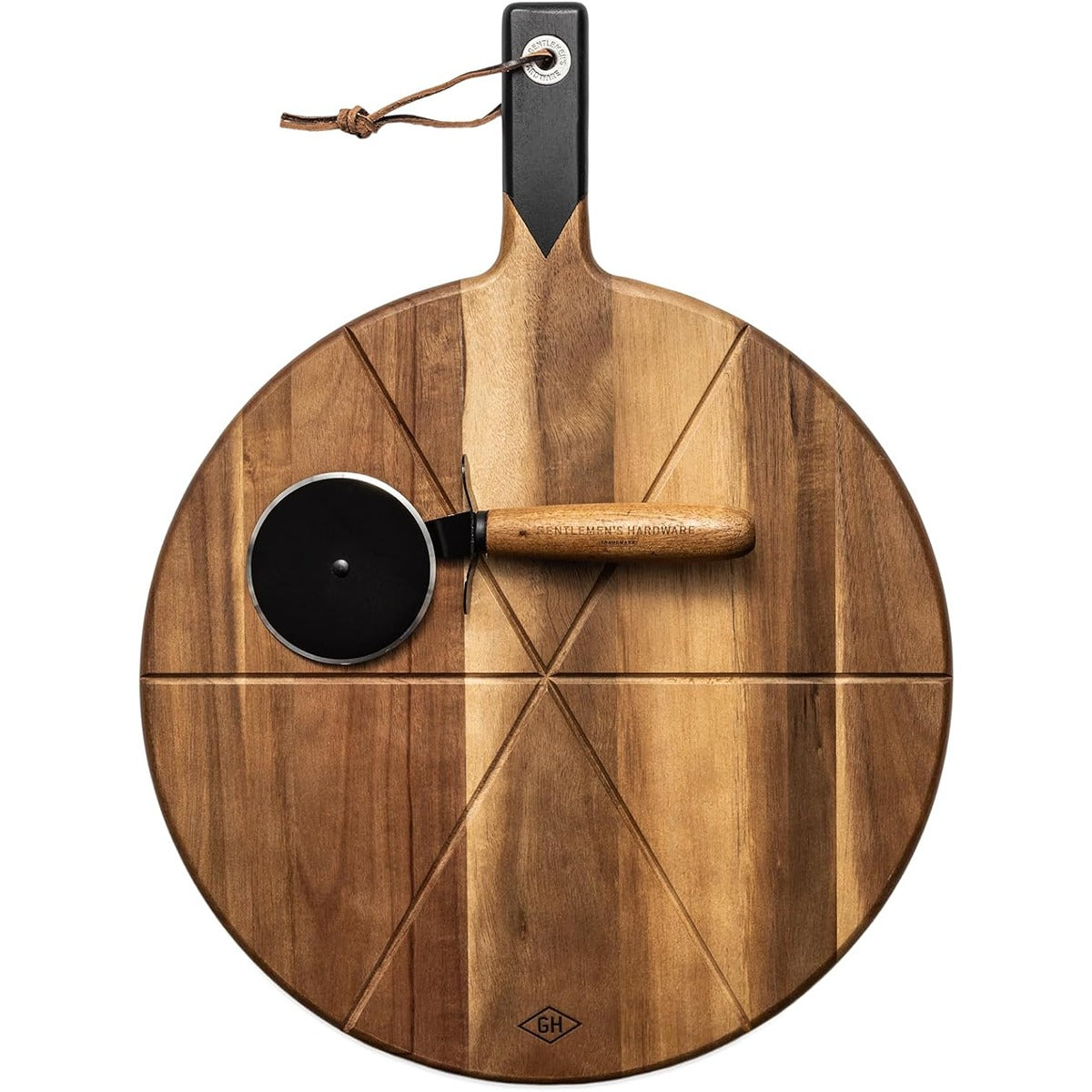 Gentlmens Hardware Pizza Cutter & Serving Board 15"