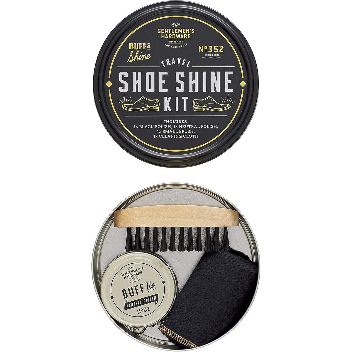 Gentlmens Hardware Travel Shoe Shine Kit