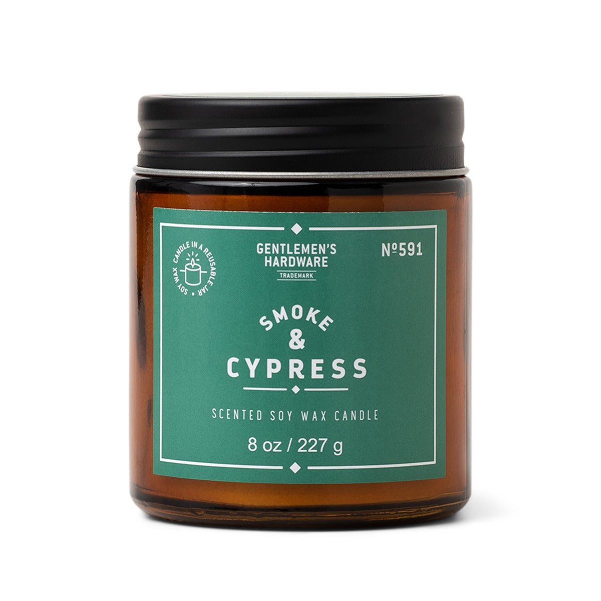 Gentlmens Hardware Jar Candle Smoke & Cypress 8oz
