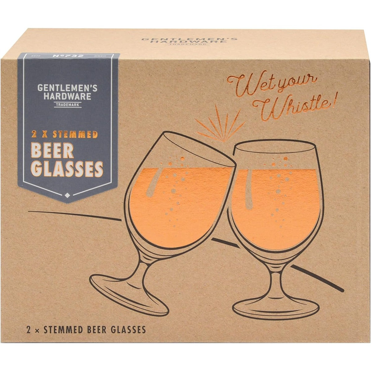 Gentlmens Hardware 2 Tulip Beer Glasses