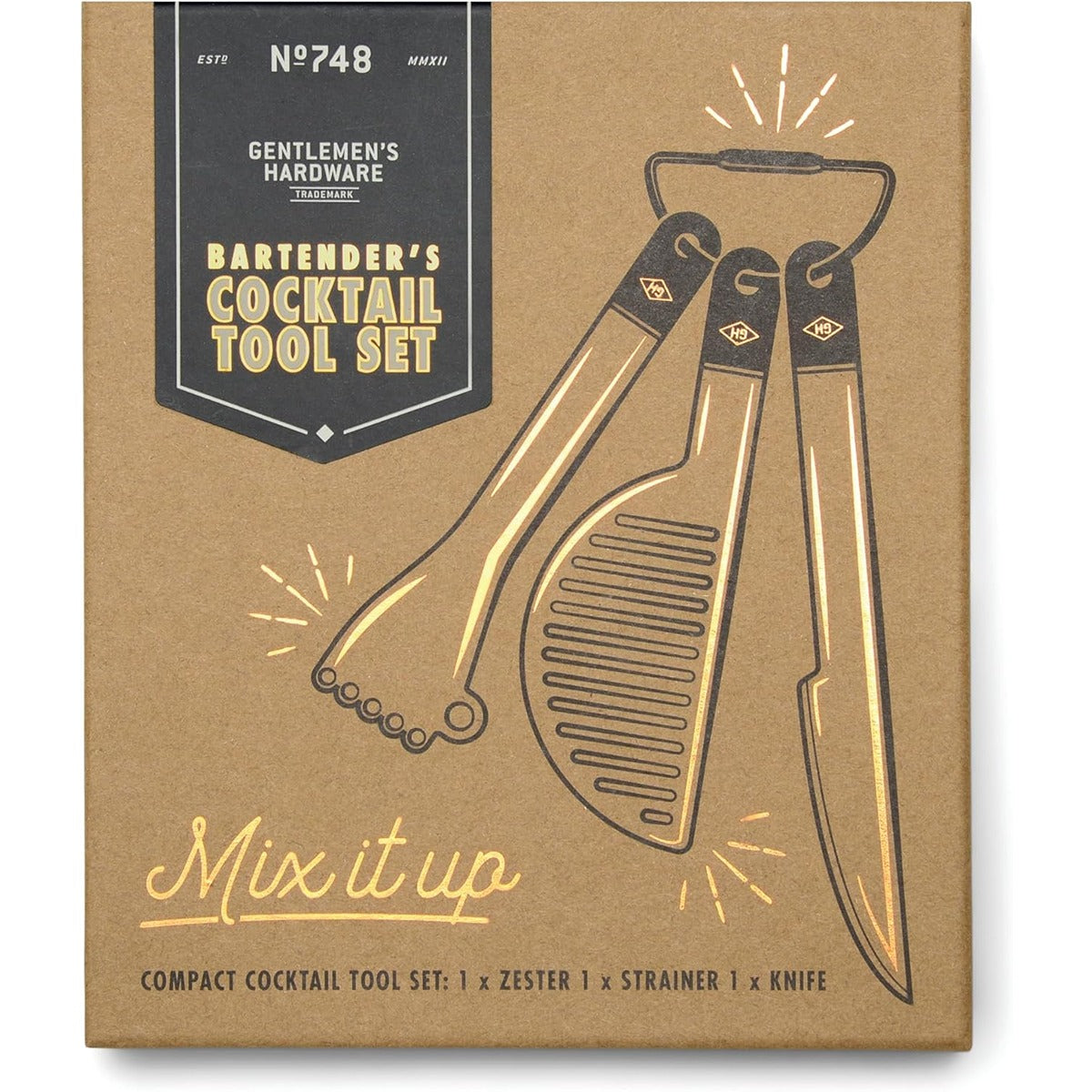 Gentlmens Hardware Compact Cocktail Bar Tools Set