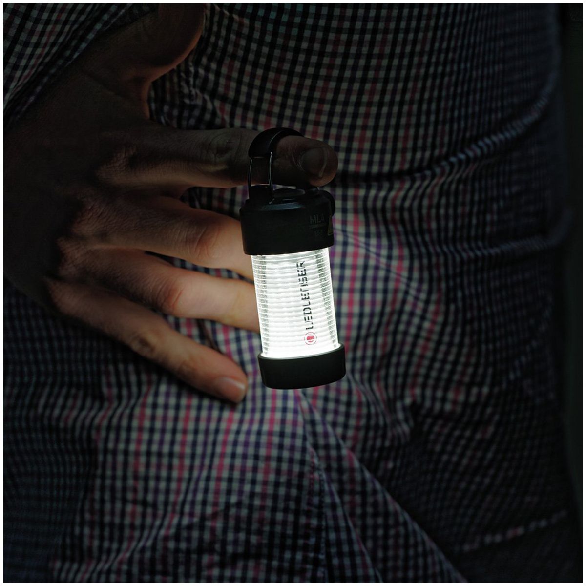 Ledlenser ML4 Mini Outdoor Lantern 300 Lumens 45 Hour Burn Time Anti-Glare Red Light Rechargeable with Battery Pack and Magnetic Charging Cable