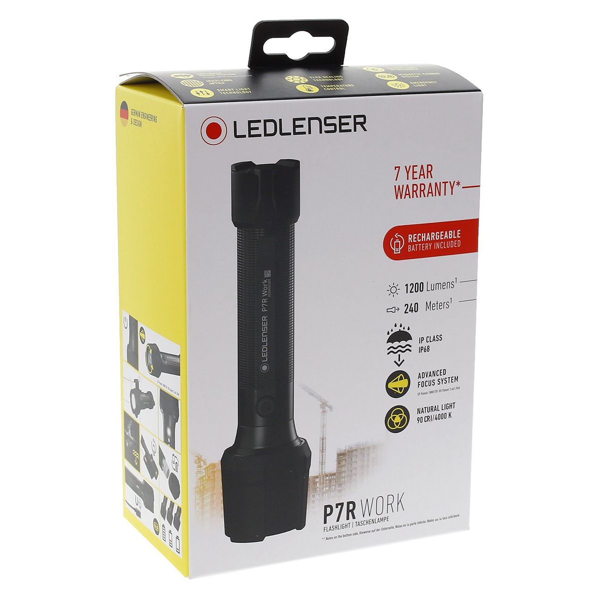 Ledlenser P7R Work Flashlight 1200 Lumens
