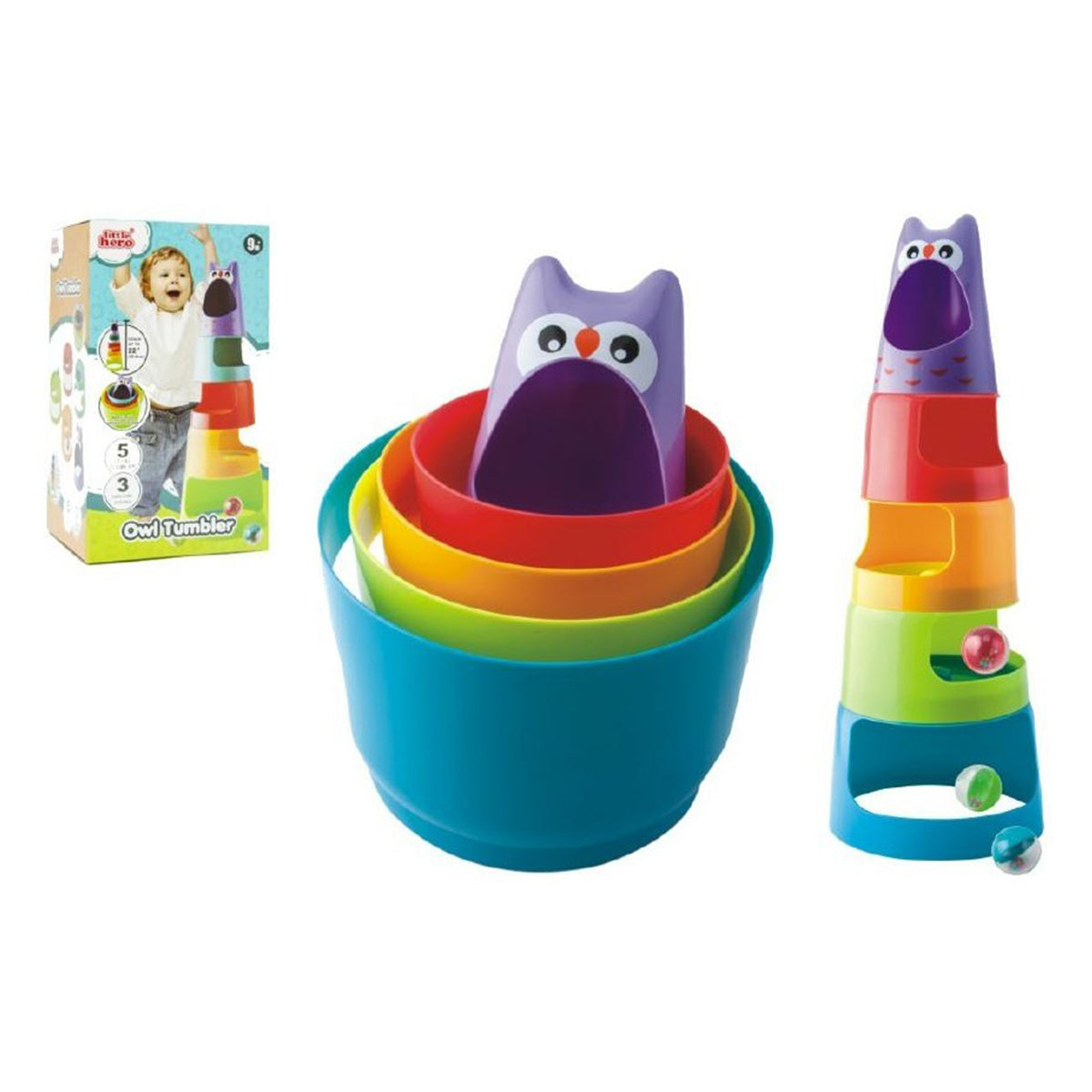 Little Hero Owl Tumbler - Multi color