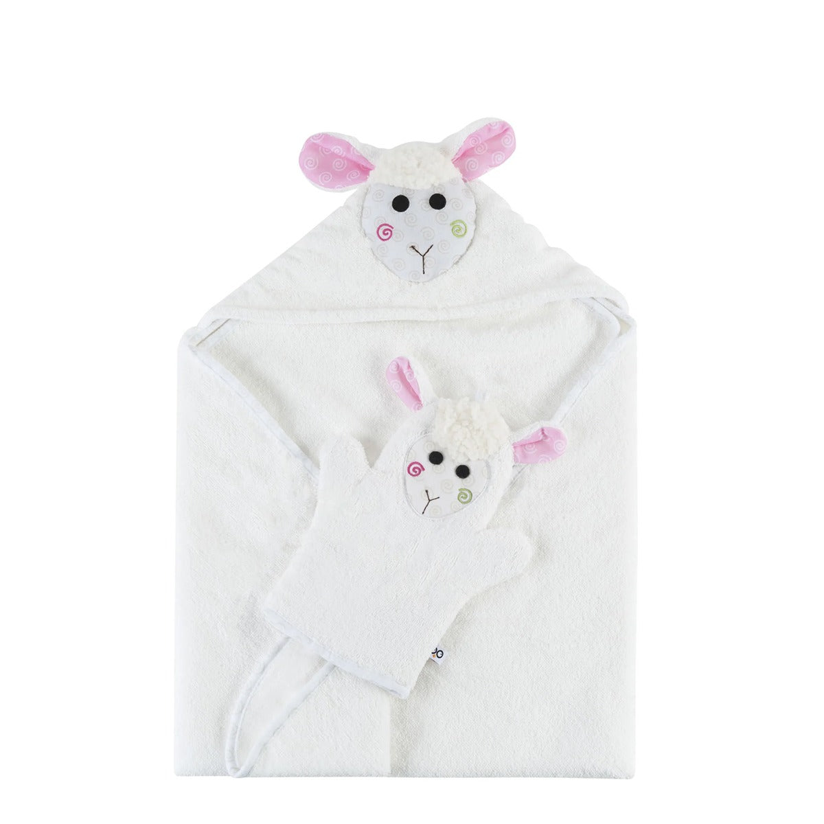 Zoocchini Baby Hooded Towel - Lola the Lamb