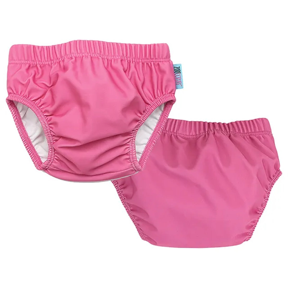 Zoocchini Reusable Baby Swim Diaper & Sun Hat Set - M (6M-12M) - Pink Shark