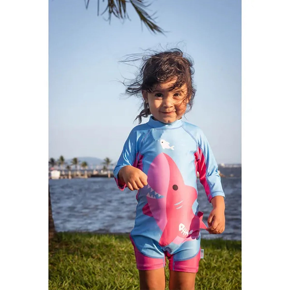 Zoocchini One Piece Surf Suit - Pink Shark - 12-24M