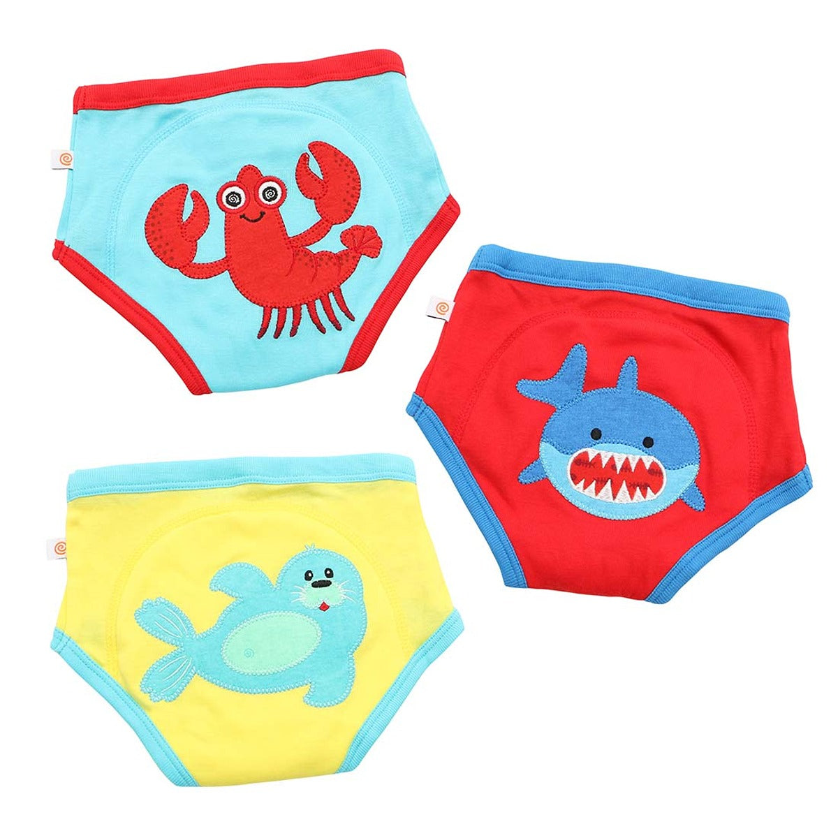 Zoocchini 3 Piece Organic Potty Training Pants Set - Boys - Ocean Pals - 3T/4T