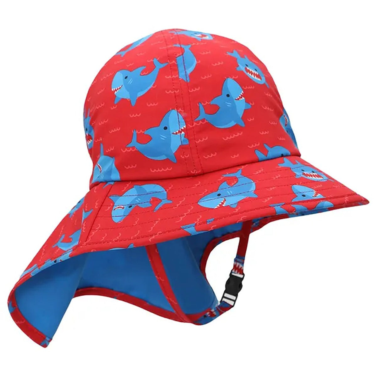 Zoocchini UPF50+ Cape Sunhat - Blue Shark - 2-4Y