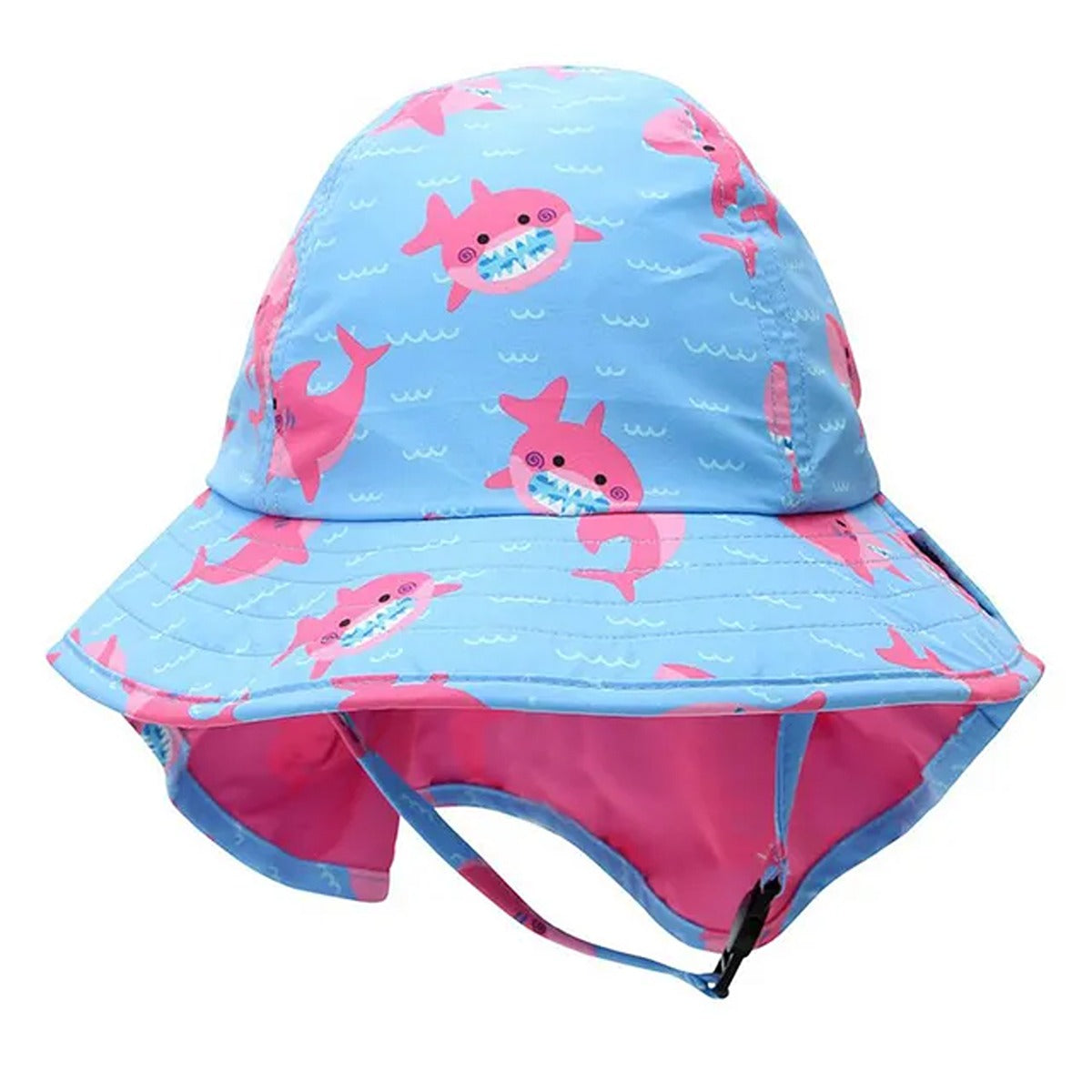 Zoocchini UPF50+ Cape Sunhat - Sophie the Shark - 2-4Y