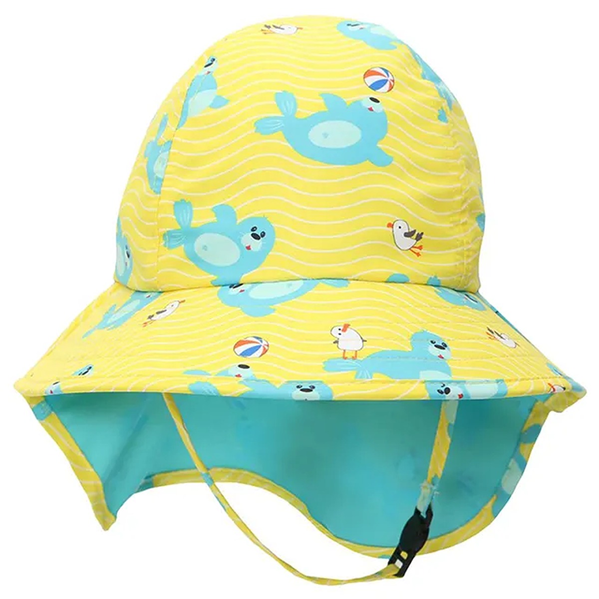 Zoocchini UPF50+ Cape Sunhat - Seal - 2-4Y