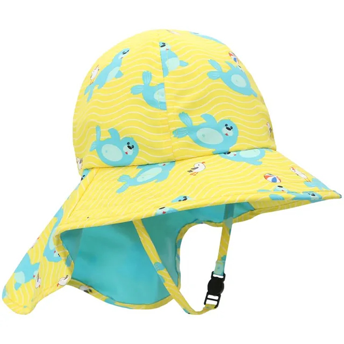 Zoocchini UPF50+ Cape Sunhat - Seal - 6-24M