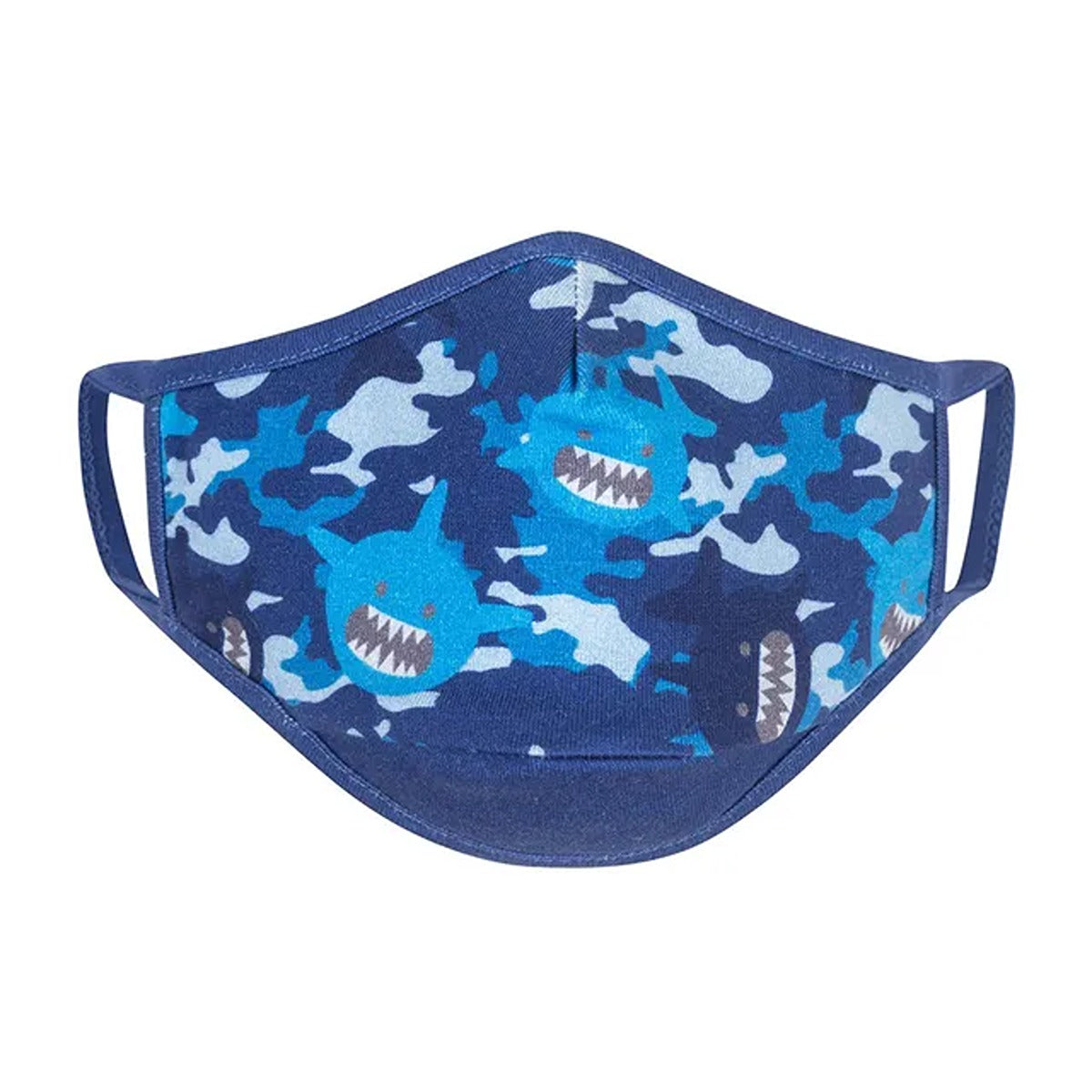 Zoocchini Kids Organic Reusable Cloth Face Masks 3 Pc Set - Shark Multi
