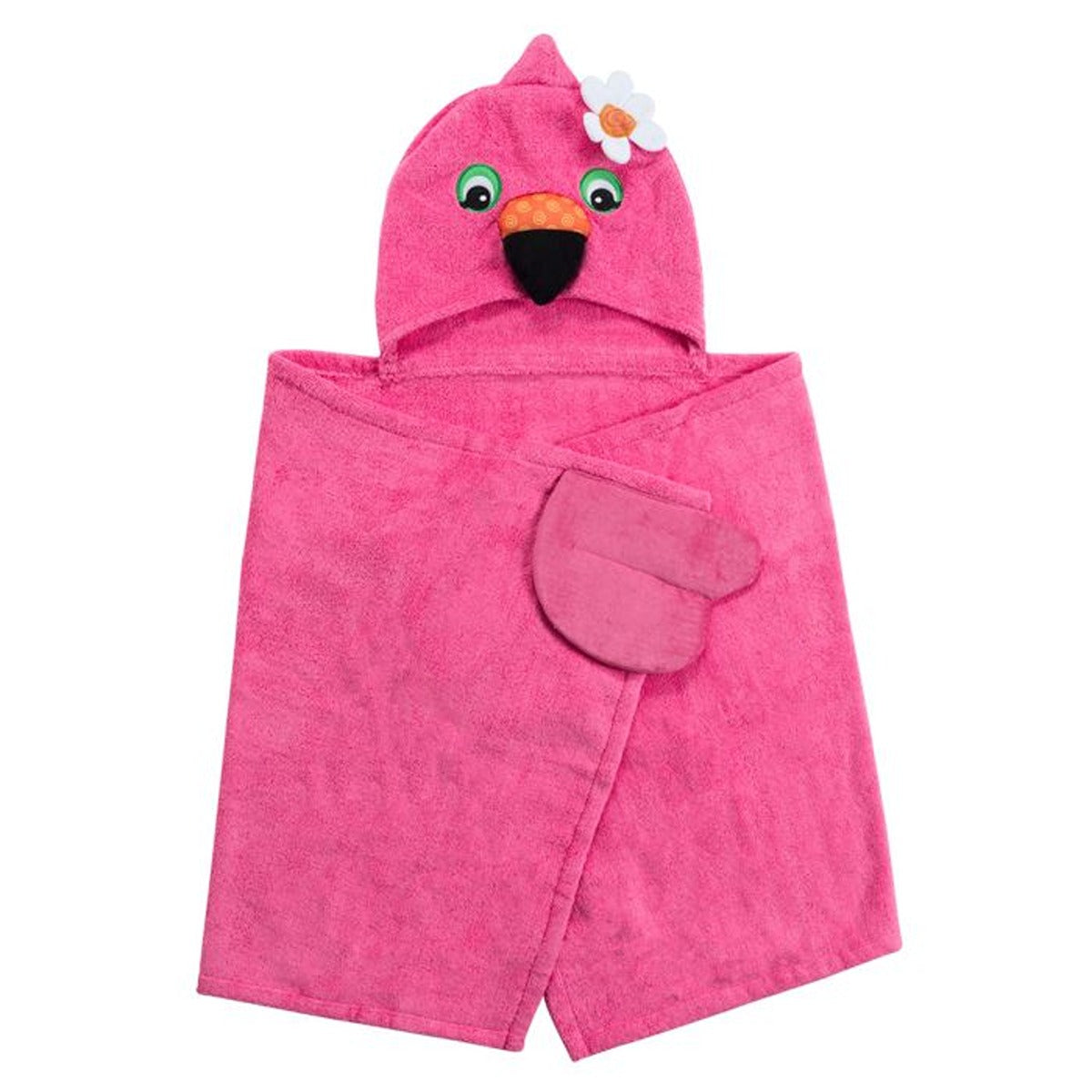 Zoocchini Hooded Towel - Franny the Flamingo