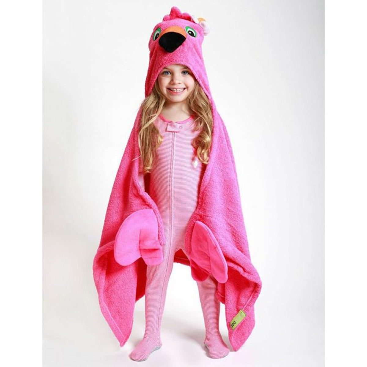 Zoocchini Hooded Towel - Franny the Flamingo