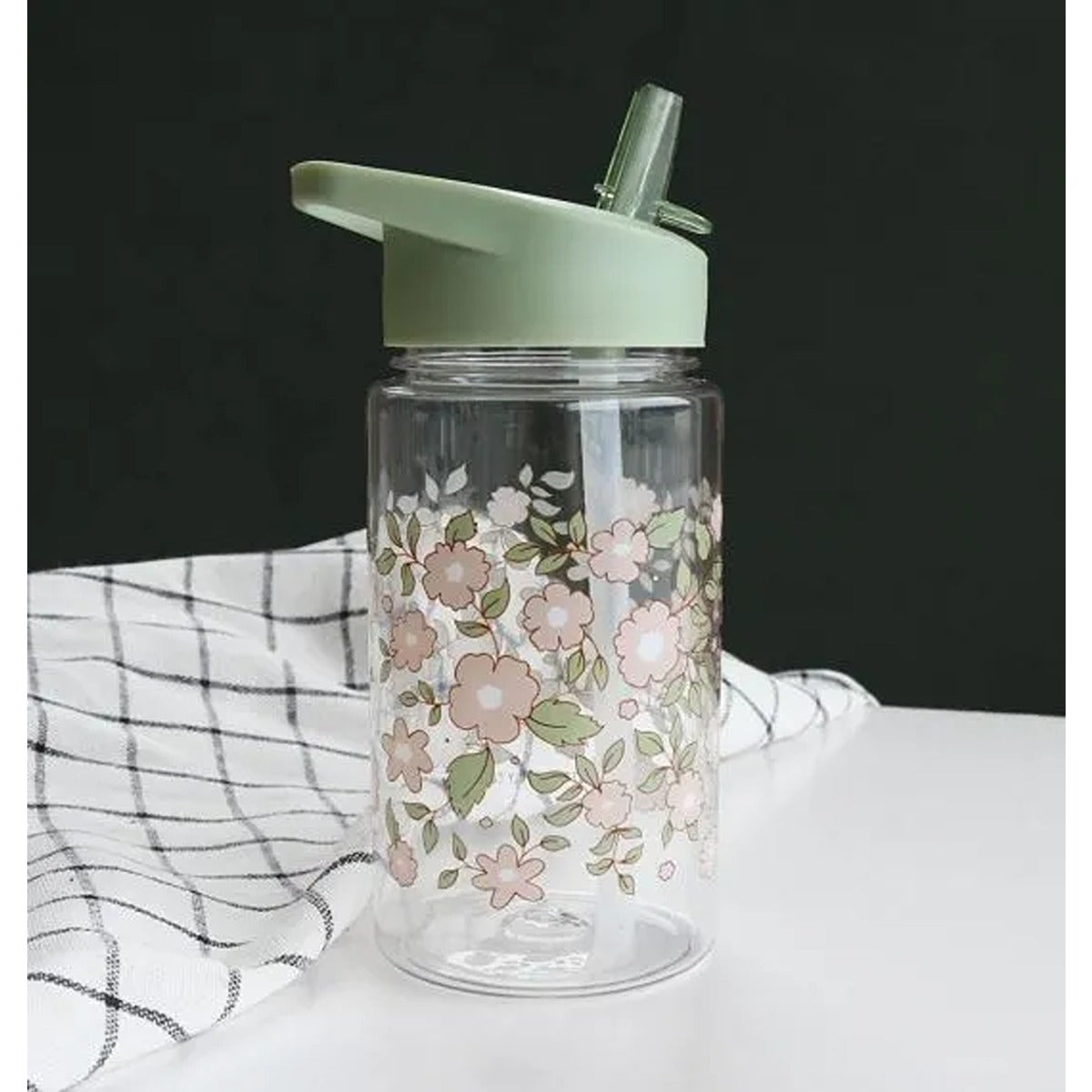 A Little Lovely Company Drink Bottle - Blossoms - Sage