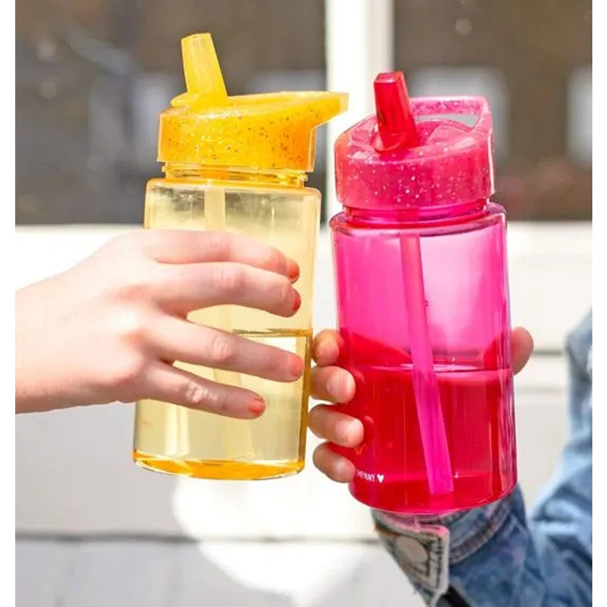 A Little Lovely Company Drink Bottle - Glitter - Gold