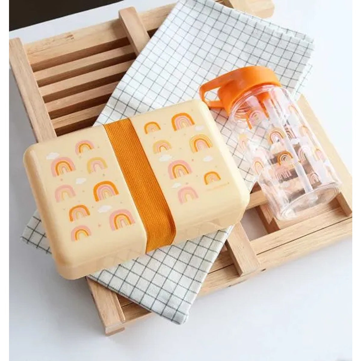 A Little Lovely Company Drink Bottle - Rainbows