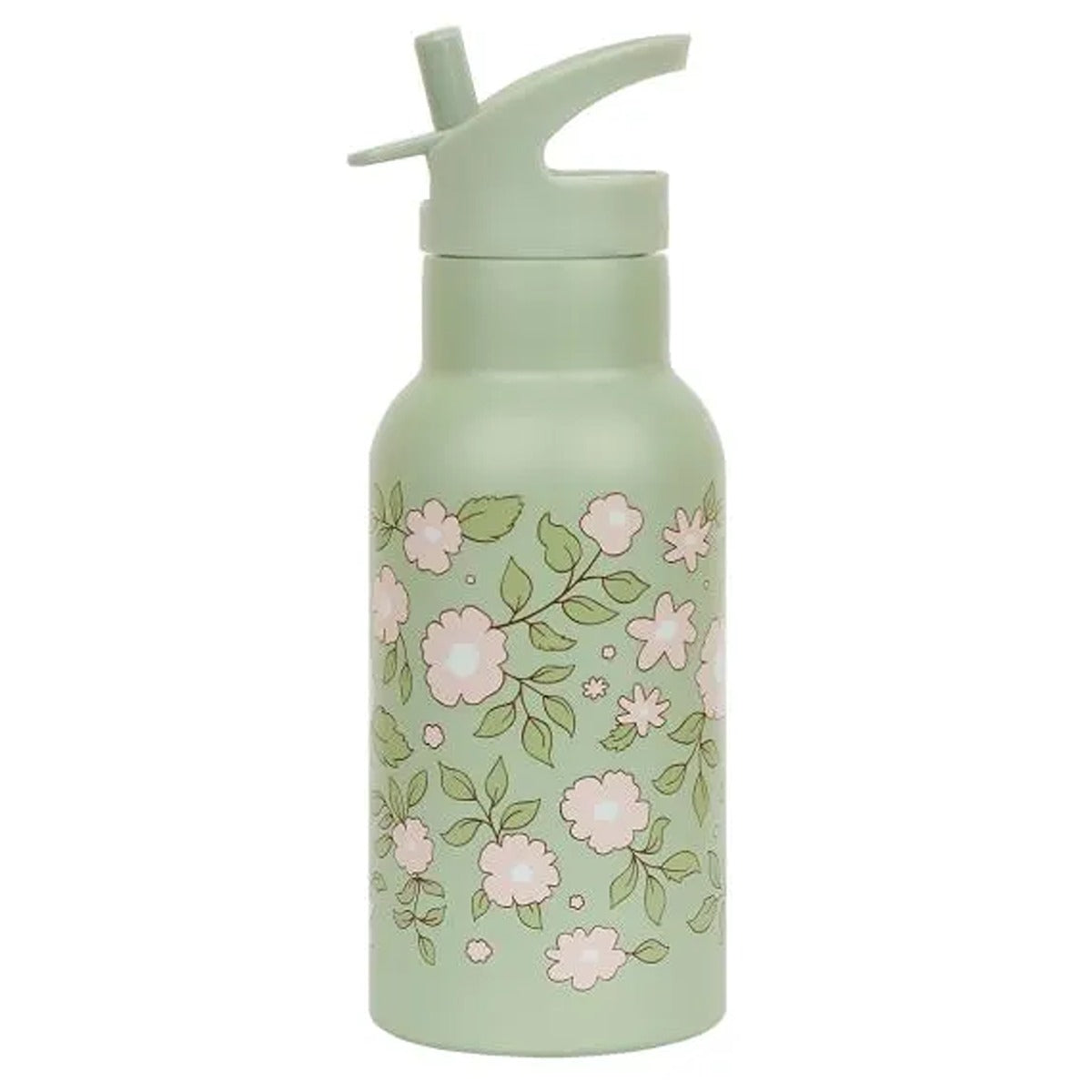 A Little Lovely Company Stainless steel drink bottle: Blossoms Sage