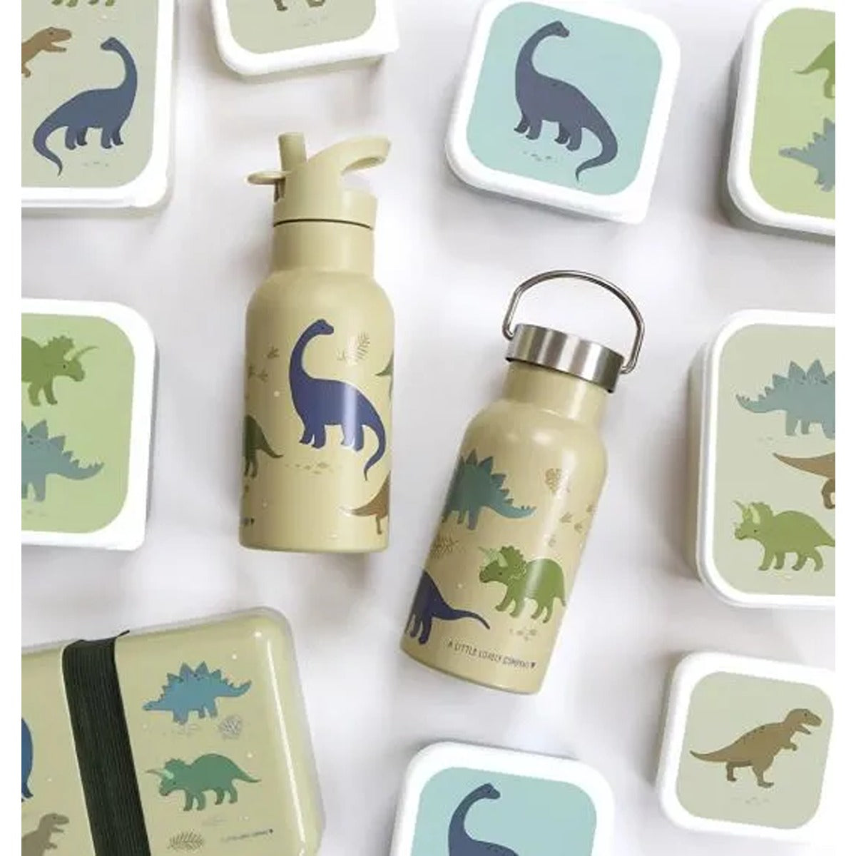 A Little Lovely Company Stainless steel drink bottle: Dinosaurs