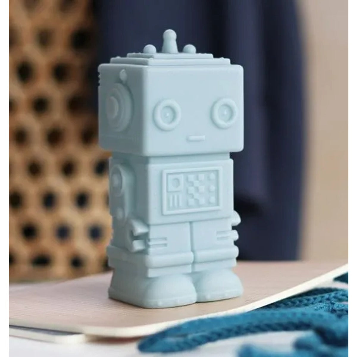A Little Lovely Company Little Light Robot Smokey Blue