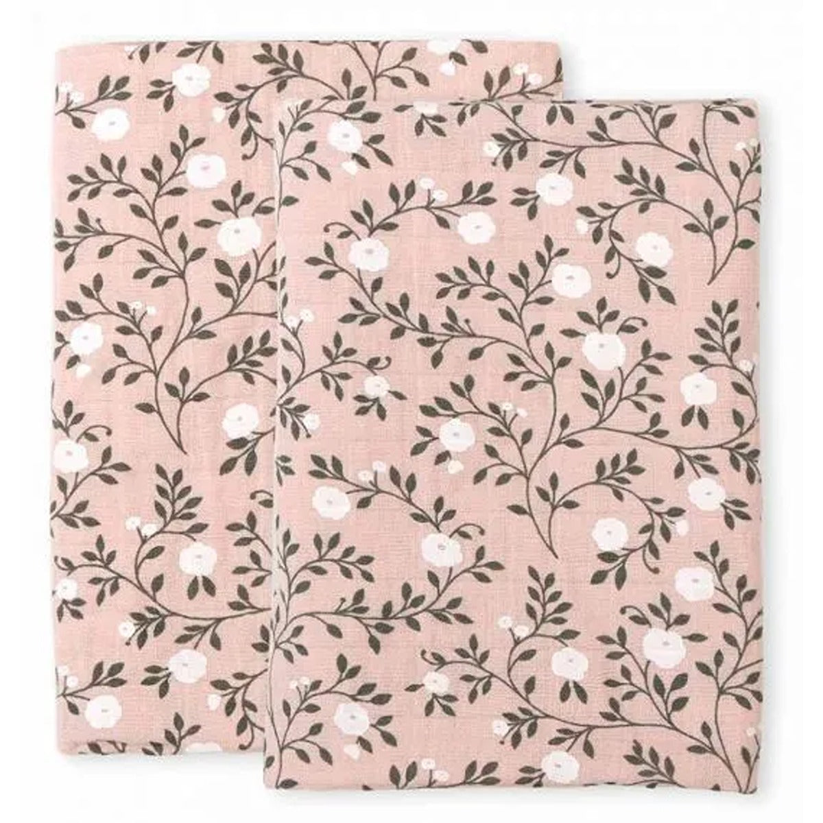 A Little Lovely Company Muslin Cloth Set of 2 Blossom - Dusty Pink