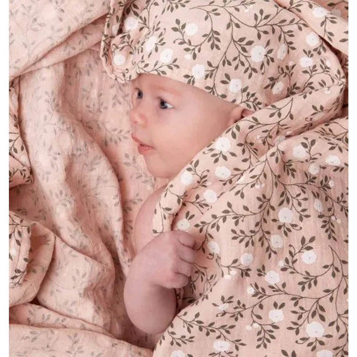 A Little Lovely Company Muslin Cloth XL Blossom - Dusty Pink