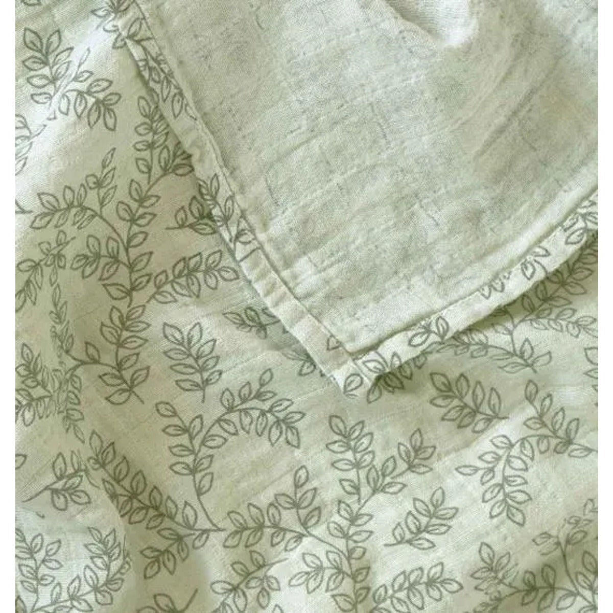A Little Lovely Company Muslin Cloth Set of 2 Leaves - Sage