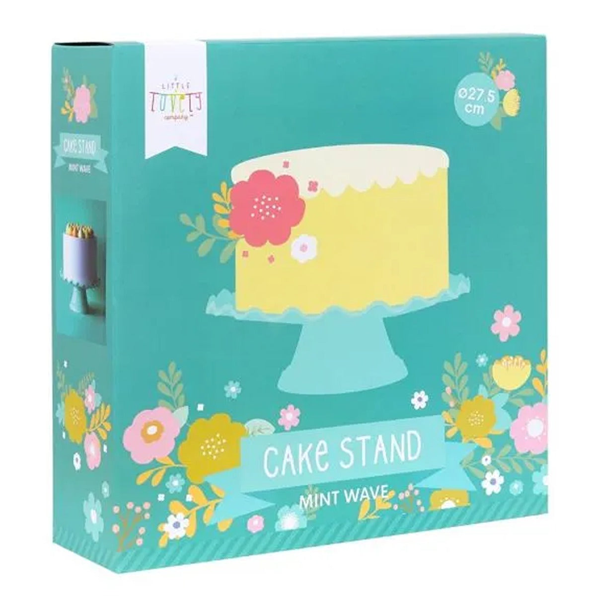 A Little Lovely Company Cake Stand Wave Mint