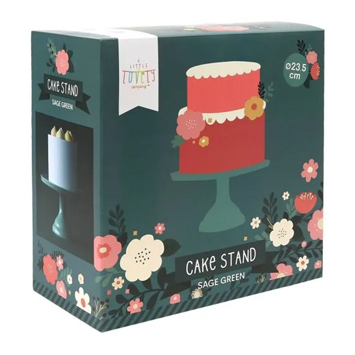 A Little Lovely Company Cake Stand Sage Green / Small