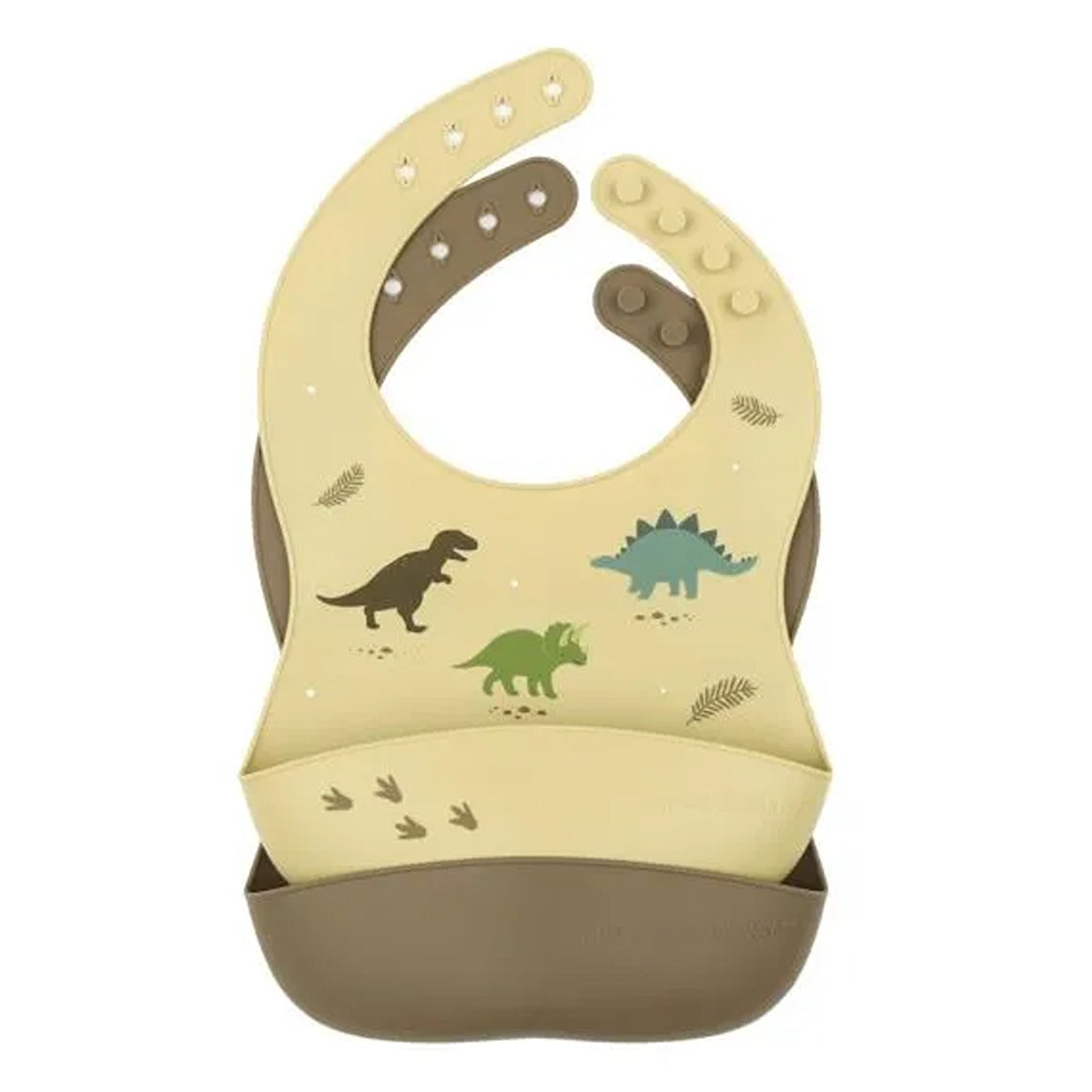 A Little Lovely Company Silicone Bib Set of 2 Dinosaurs
