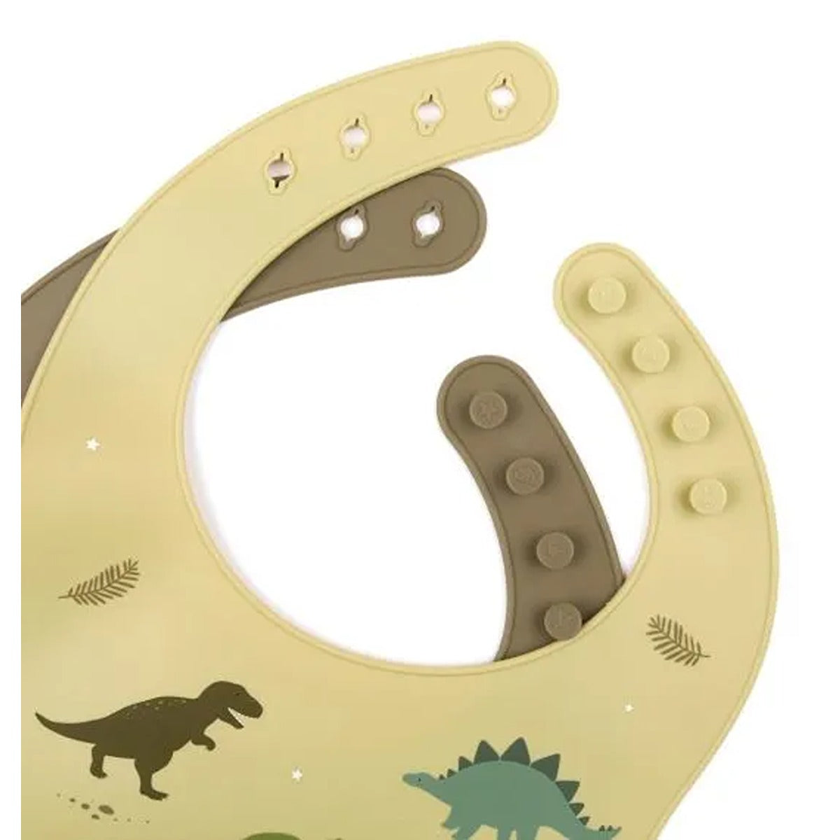 A Little Lovely Company Silicone Bib Set of 2 Dinosaurs