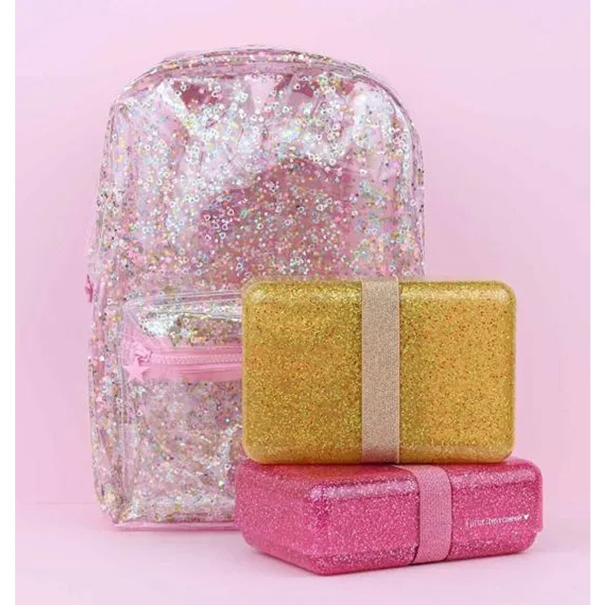 A Little Lovely Company Glitter Lunch Box Gold