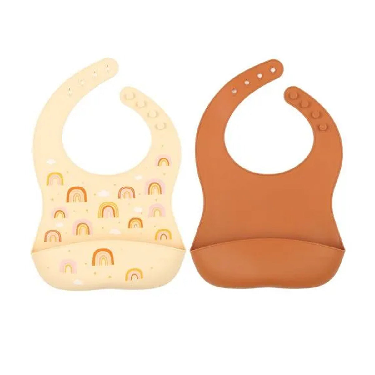 A Little Lovely Company Silicone Bib Set of 2 Rainbows